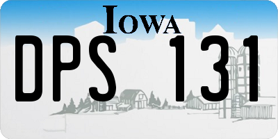 IA license plate DPS131