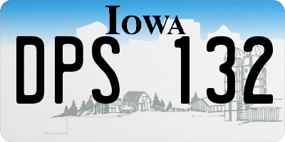 IA license plate DPS132