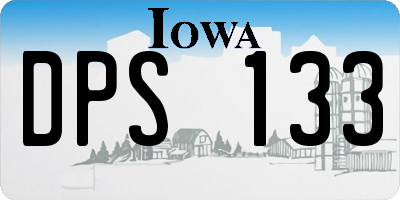 IA license plate DPS133