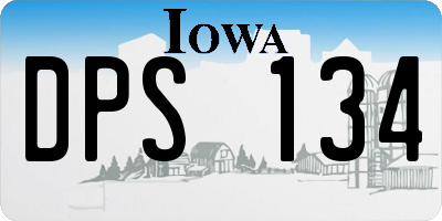 IA license plate DPS134