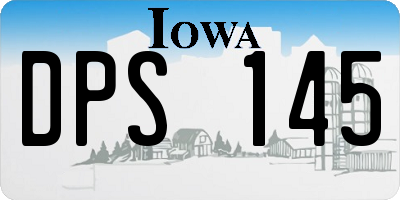 IA license plate DPS145