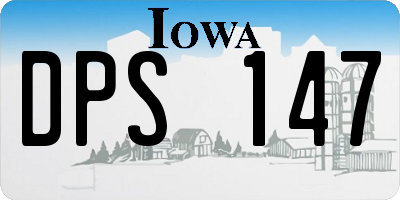 IA license plate DPS147