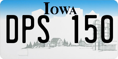IA license plate DPS150