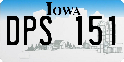 IA license plate DPS151