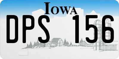IA license plate DPS156