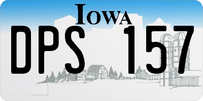 IA license plate DPS157