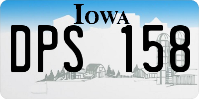 IA license plate DPS158