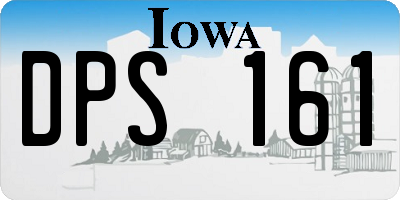 IA license plate DPS161