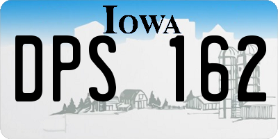 IA license plate DPS162