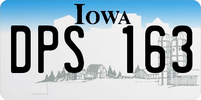 IA license plate DPS163