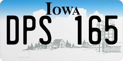 IA license plate DPS165