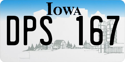 IA license plate DPS167
