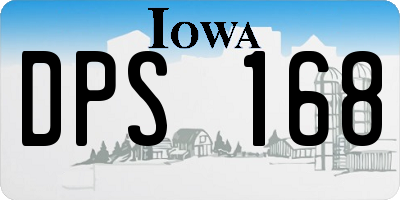 IA license plate DPS168