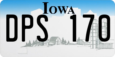 IA license plate DPS170