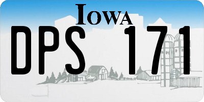 IA license plate DPS171