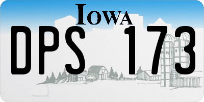 IA license plate DPS173