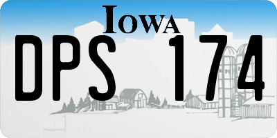 IA license plate DPS174