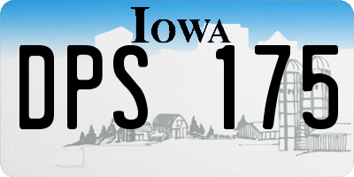 IA license plate DPS175