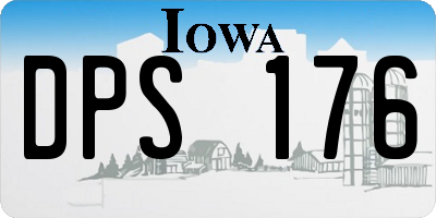 IA license plate DPS176