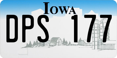 IA license plate DPS177