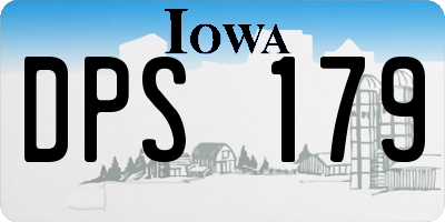 IA license plate DPS179