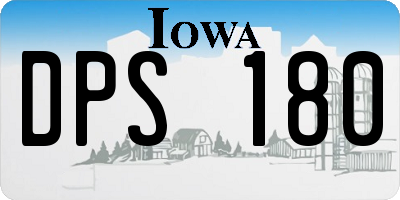 IA license plate DPS180