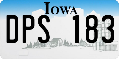 IA license plate DPS183