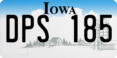 IA license plate DPS185