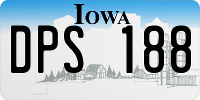 IA license plate DPS188