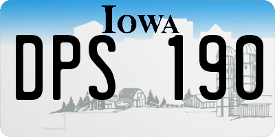 IA license plate DPS190
