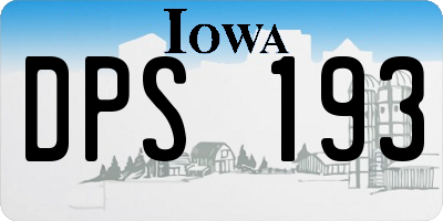 IA license plate DPS193