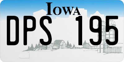 IA license plate DPS195