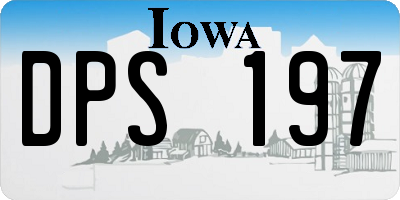 IA license plate DPS197