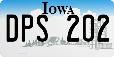 IA license plate DPS202