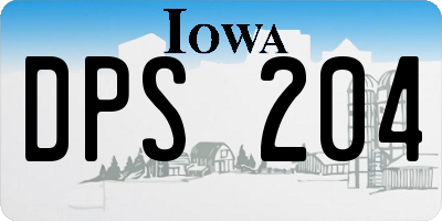 IA license plate DPS204