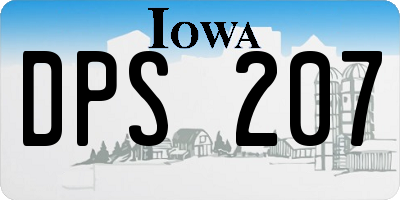 IA license plate DPS207