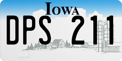 IA license plate DPS211