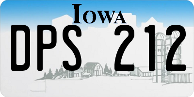 IA license plate DPS212
