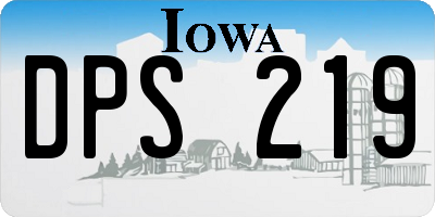 IA license plate DPS219
