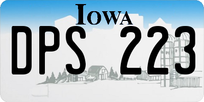 IA license plate DPS223