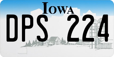 IA license plate DPS224
