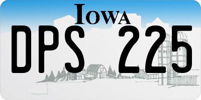 IA license plate DPS225