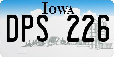 IA license plate DPS226