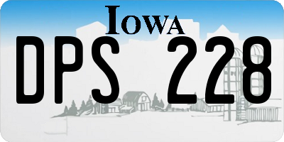 IA license plate DPS228