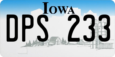 IA license plate DPS233