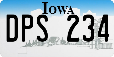 IA license plate DPS234