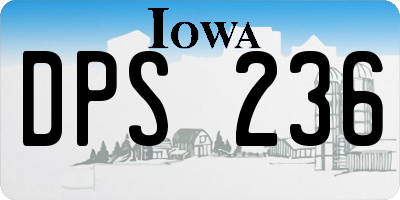 IA license plate DPS236