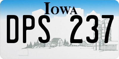 IA license plate DPS237