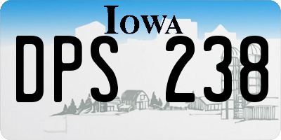 IA license plate DPS238