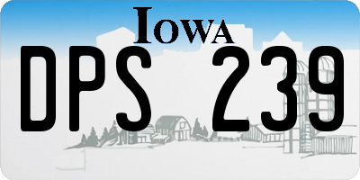 IA license plate DPS239